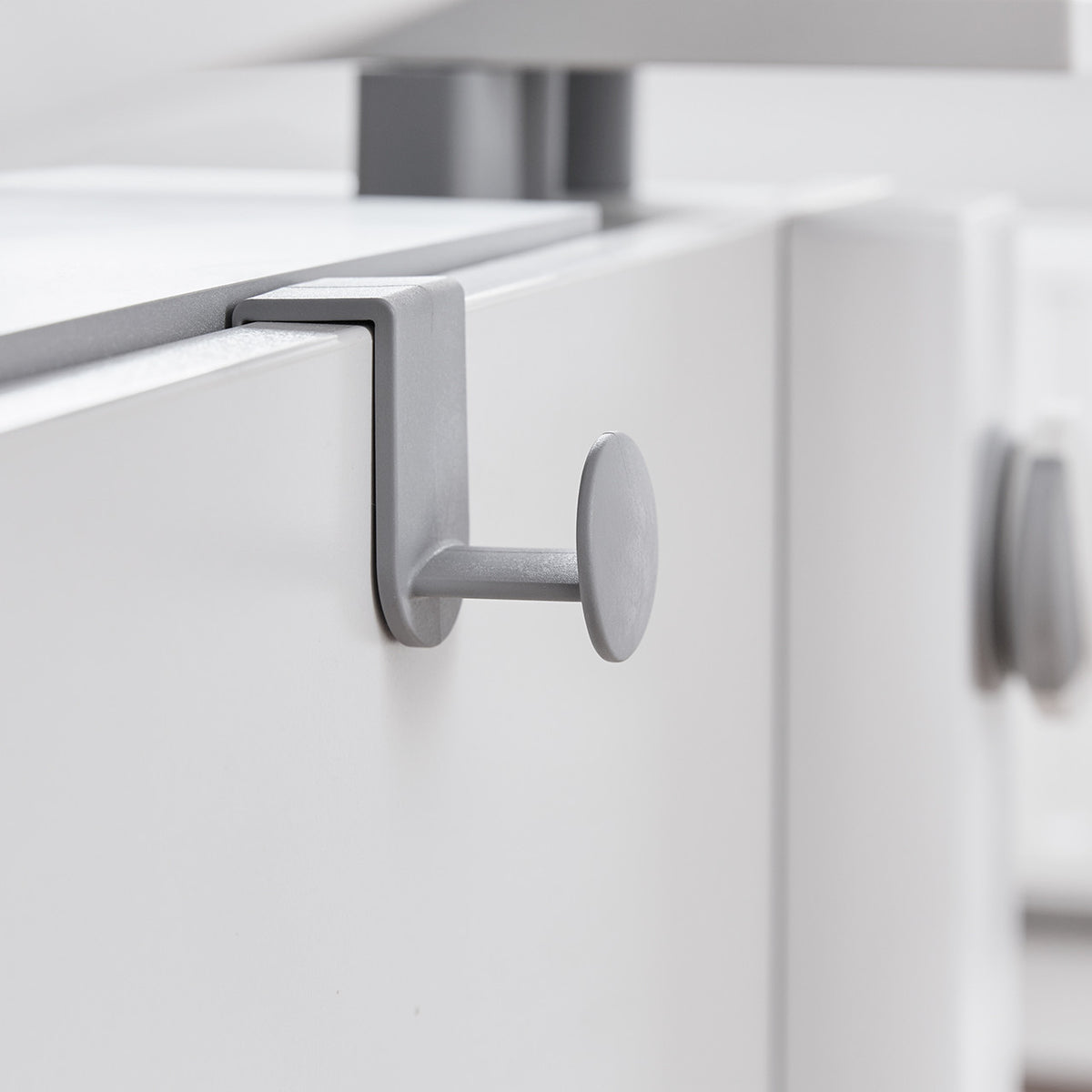 moll Champion Desk - Center Up, Bag Hook closeup