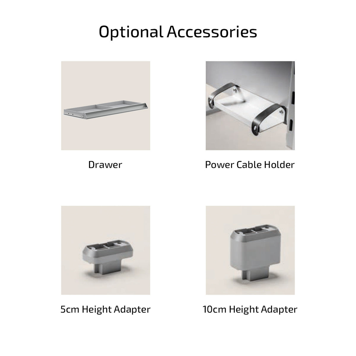 moll Express Desk 120 Optional Accessories